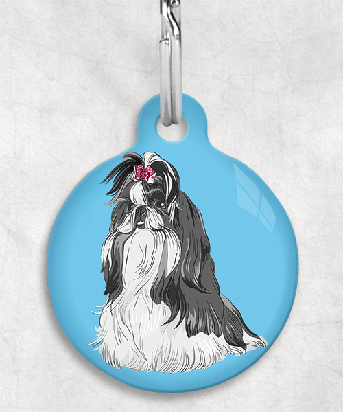 shih-tzu-wit-zwart-zonder-naam-huisdierpenning-lichtblauw