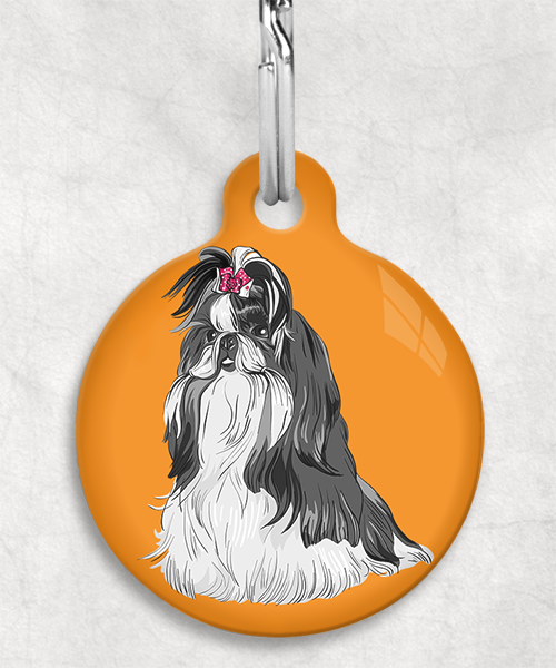 shih-tzu-wit-zwart-zonder-naam-huisdierpenning-oranje