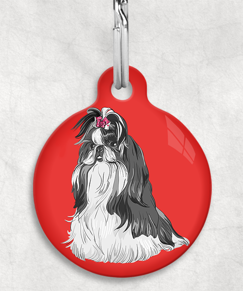 shih-tzu-wit-zwart-zonder-naam-huisdierpenning-rood