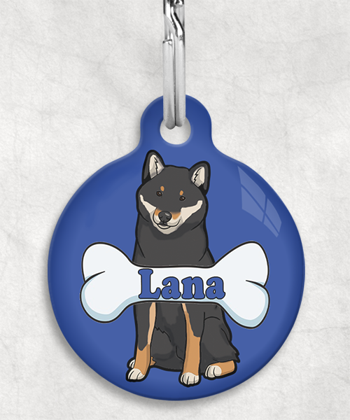 shina-ibu-tricolor-naam-been-huisdierpenning-blauw