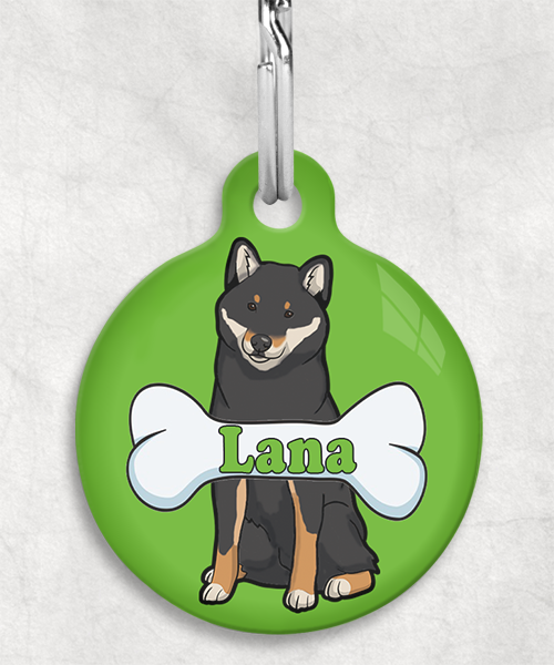 shina-ibu-tricolor-naam-been-huisdierpenning-groen