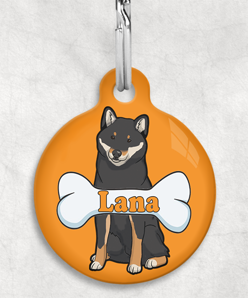 shina-ibu-tricolor-naam-been-huisdierpenning-oranje