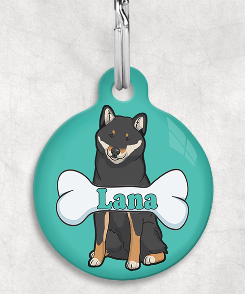 shina-ibu-tricolor-naam-been-huisdierpenning-turquoise