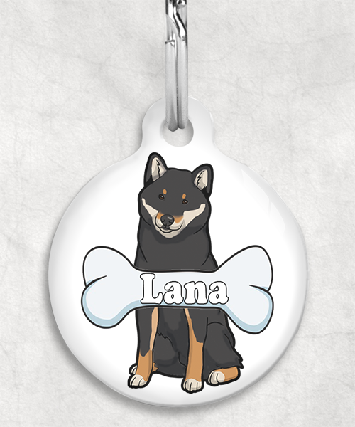 shina-ibu-tricolor-naam-been-huisdierpenning-wit