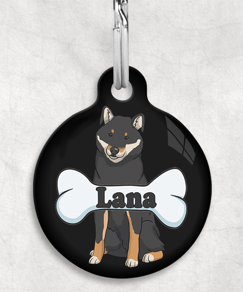 shina-ibu-tricolor-naam-been-huisdierpenning-zwart