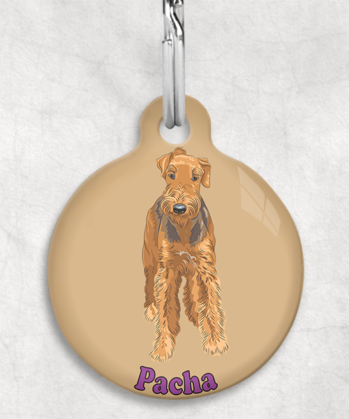 airedale-terrier-naam-los-huisdierpenning-beige