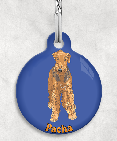 airedale-terrier-naam-los-huisdierpenning-blauw