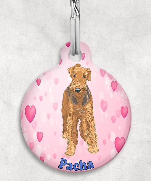 airedale-terrier-naam-los-huisdierpenning-hartjes