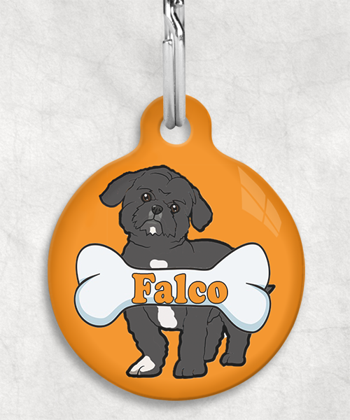 shihtzu-naam-been-huisdierpenning-oranje