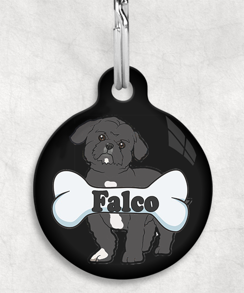 shihtzu-naam-been-huisdierpenning-zwart