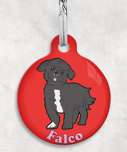 shihtzu-naam-los-huisdierpenning-rood