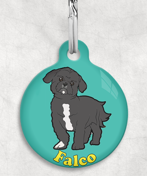 shihtzu-naam-los-huisdierpenning-turquoise