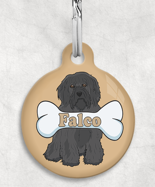 tibetaanse-terrier-zwart-naam-been-huisdierpenning-beige