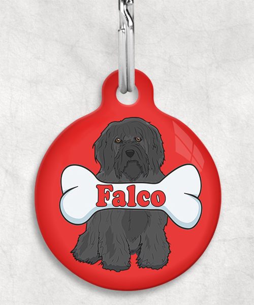 tibetaanse-terrier-zwart-naam-been-huisdierpenning-rood