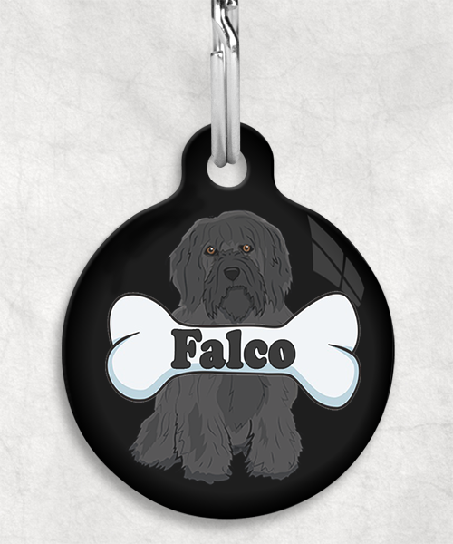 tibetaanse-terrier-zwart-naam-been-huisdierpenning-zwart