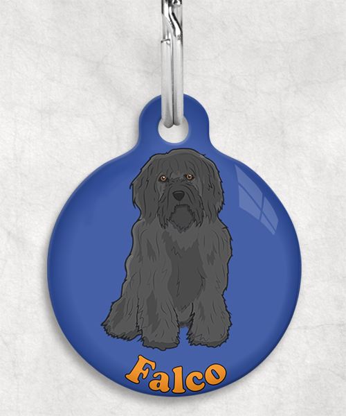 tibetaanse-terrier-zwart-naam-los-huisdierpenning-blauw
