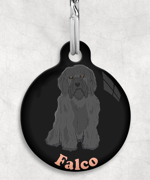 tibetaanse-terrier-zwart-naam-los-huisdierpenning-zwart