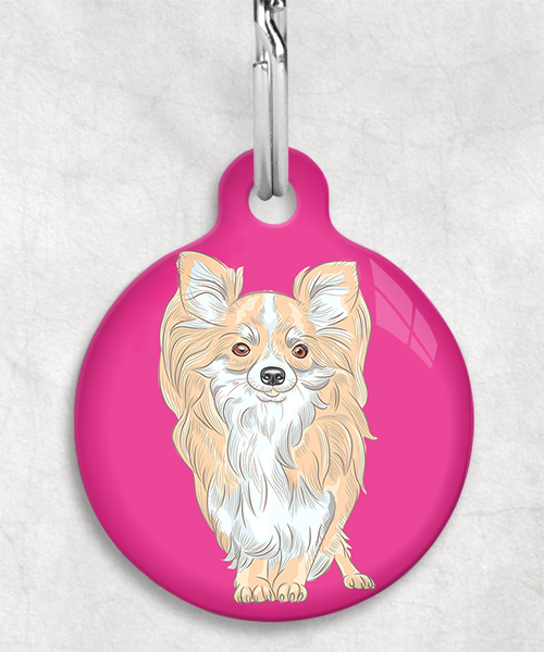 chihuahua-beige-langhaar-zonder-naam-huisdierpenning-fushia