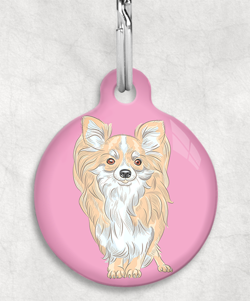 chihuahua-beige-langhaar-zonder-naam-huisdierpenning-lichtroze