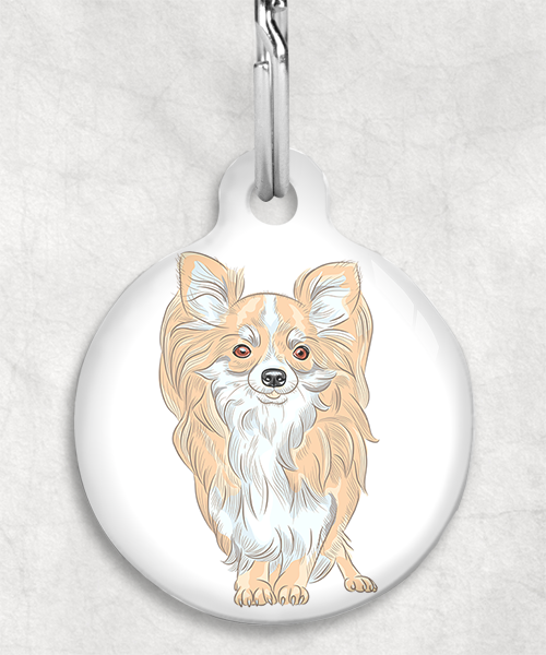 chihuahua-beige-langhaar-zonder-naam-huisdierpenning-wit