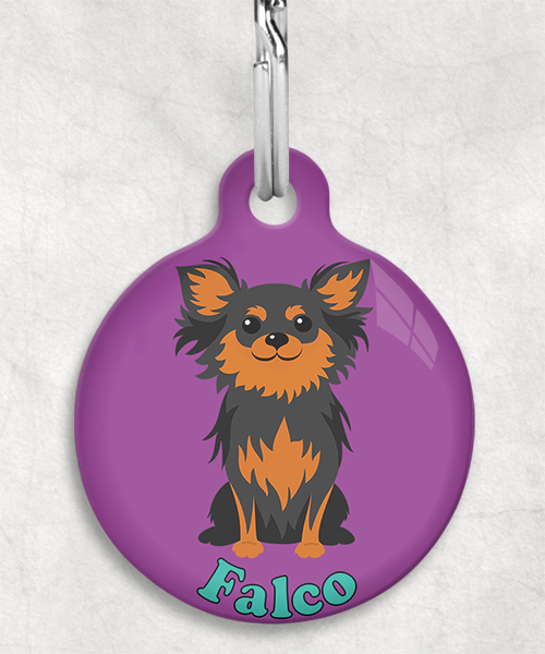 chihuahua-langhaar-black-tan-naam-los-huisdierpenning-lilla