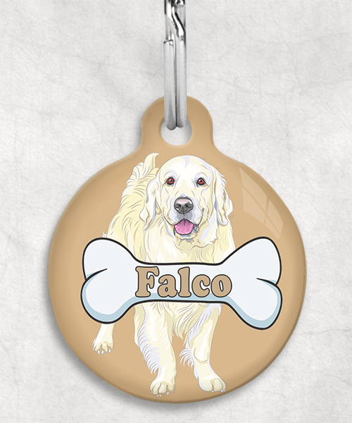 golden-retriever-beige-naam-been-huisdierpenning-beige