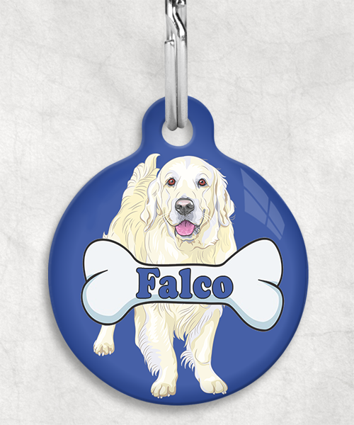golden-retriever-beige-naam-been-huisdierpenning-blauw