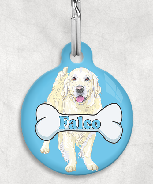 golden-retriever-beige-naam-been-huisdierpenning-lichtblauw