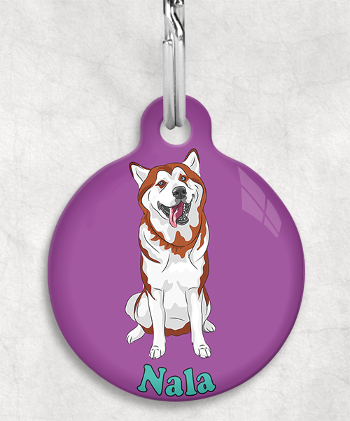 husky-bruin-naam-los-huisdierpenning-lilla