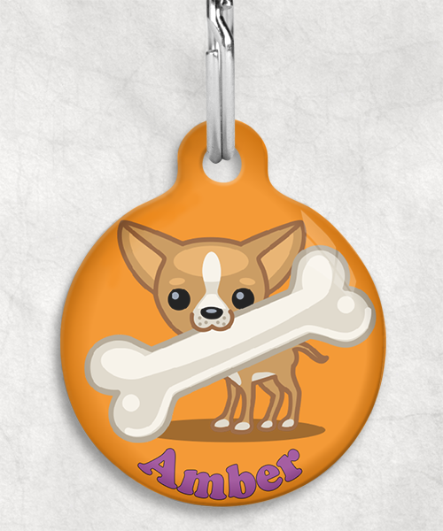 100091-chihuahua-met-schuin-bot-naam-los-huisdierpenning-oranje