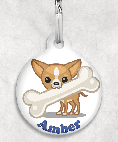 100091-chihuahua-met-schuin-bot-naam-los-huisdierpenning-wit