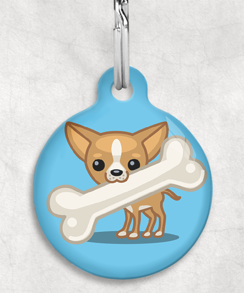 100091-chihuahua-met-schuin-bot-zonder-naam-huisdierpenning-lichtblauw