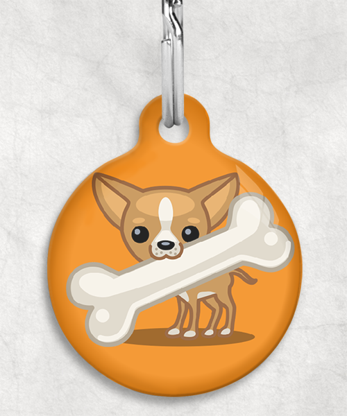 100091-chihuahua-met-schuin-bot-zonder-naam-huisdierpenning-oranje