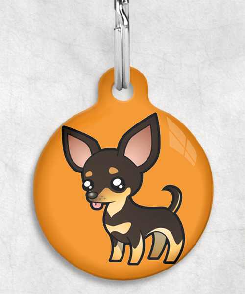 100093-chihuahua-donkerbruin-zonder-naam-huisdierpenning-oranje