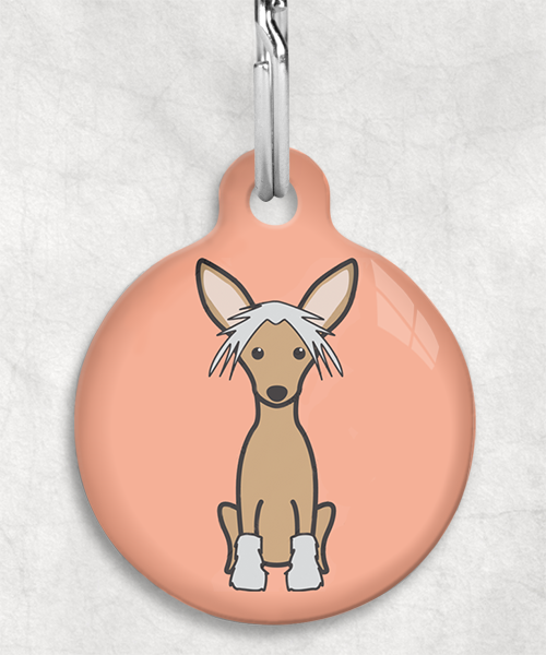 100108-chinese-crested-bruin-zonder-naam-huisdierpenning-peach