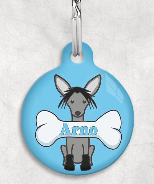 100109-chinese-crested-black-naam-been-huisdierpenning-lichtblauw