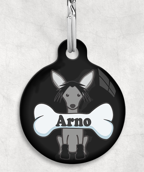 100109-chinese-crested-black-naam-been-huisdierpenning-zwart