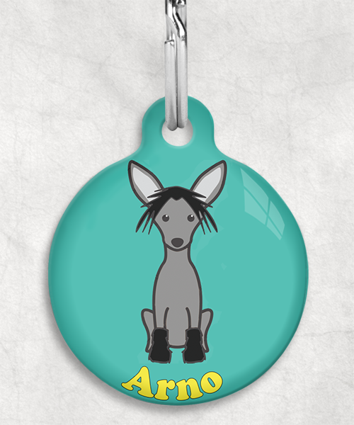 100109-chinese-crested-black-naam-los-huisdierpenning-turquoise