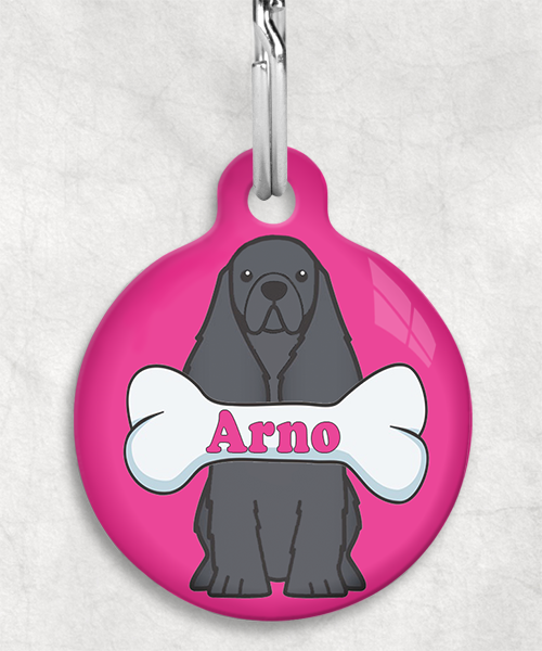 100114-american-cocker-zwart-naam-been-huisdierpenning-fushia