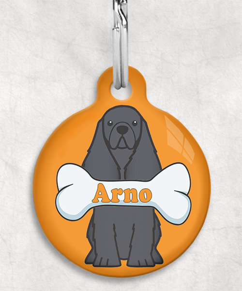 100114-american-cocker-zwart-naam-been-huisdierpenning-oranje