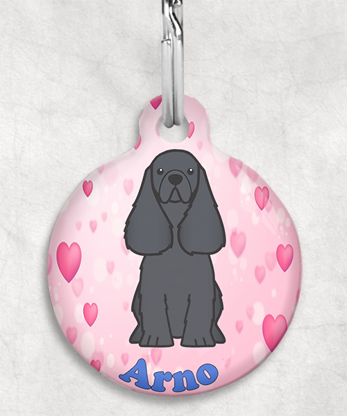 100114-american-cocker-zwart-naam-los-huisdierpenning-hartjes