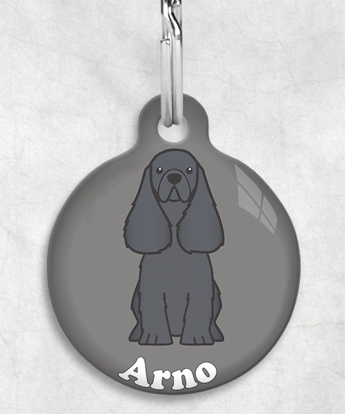 100114-american-cocker-zwart-naam-los-huisdierpenning-lichtgrijs