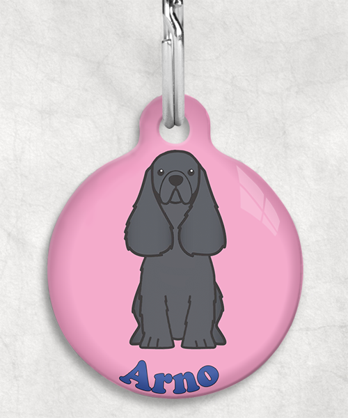 100114-american-cocker-zwart-naam-los-huisdierpenning-lichtroze