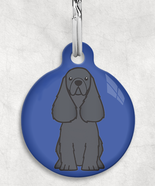 100114-american-cocker-zwart-zonder-naam-huisdierpenning-blauw