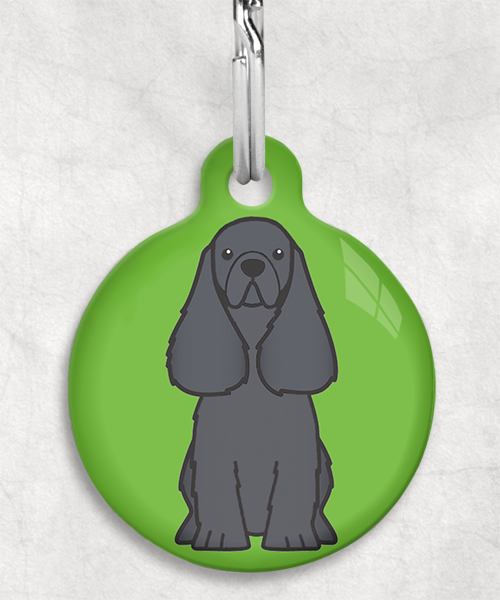 100114-american-cocker-zwart-zonder-naam-huisdierpenning-groen