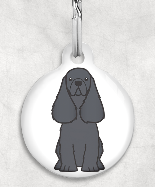 100114-american-cocker-zwart-zonder-naam-huisdierpenning-wit