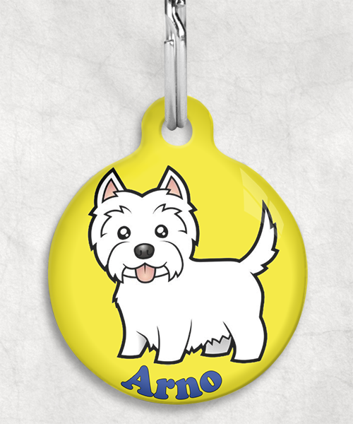 100119-westie-naam-los-huisdierpenning-geel