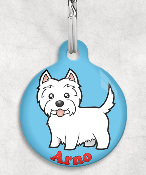 100119-westie-naam-los-huisdierpenning-lichtblauw