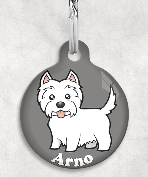 100119-westie-naam-los-huisdierpenning-lichtgrijs