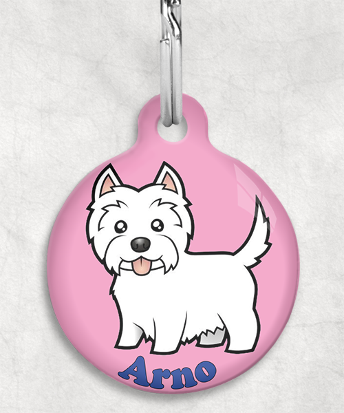 100119-westie-naam-los-huisdierpenning-lichtroze